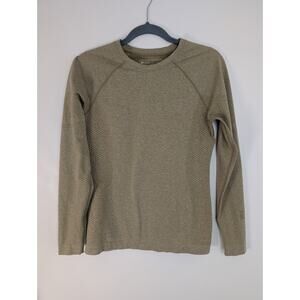 FIGS Womens Seamless Long Sleeve Underscrub Base Layer Green Sz M Workwear